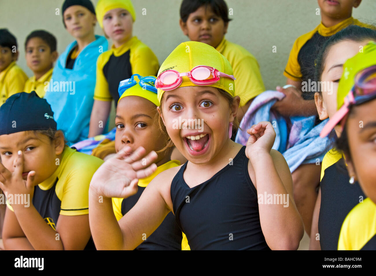 Swimming gala at St School Cape Town South Africa Stock Photo