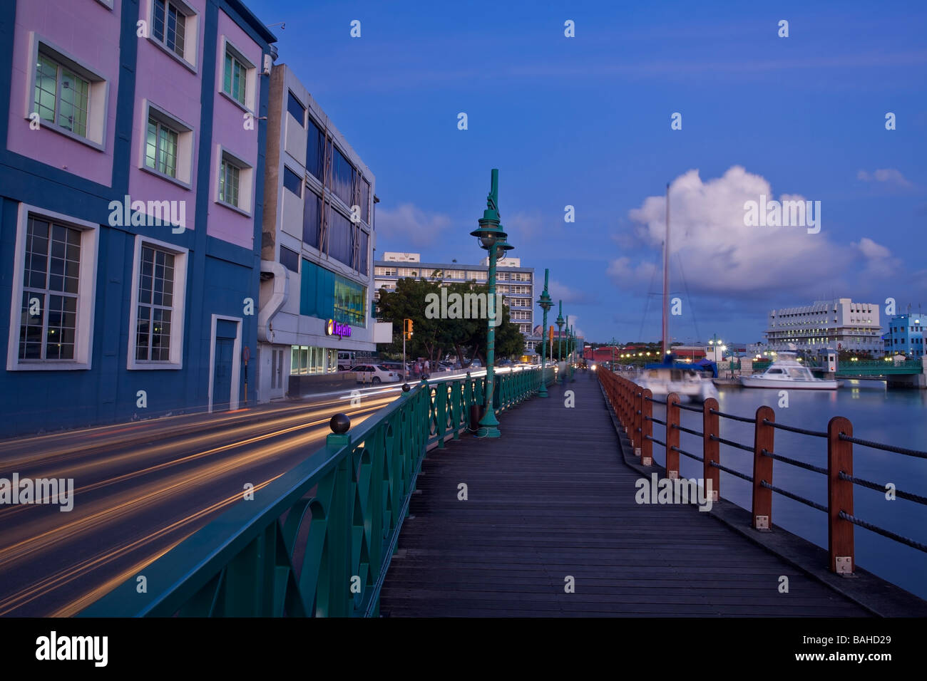 Barbados, Bridgetown, night skyline