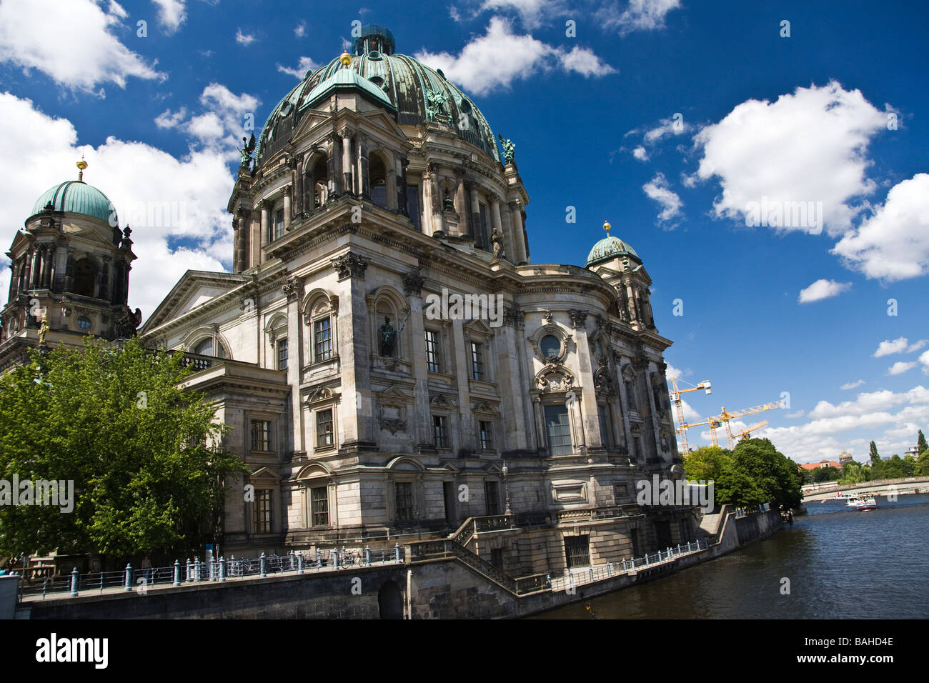 Berliner Dom seen from across the river Stock Photo