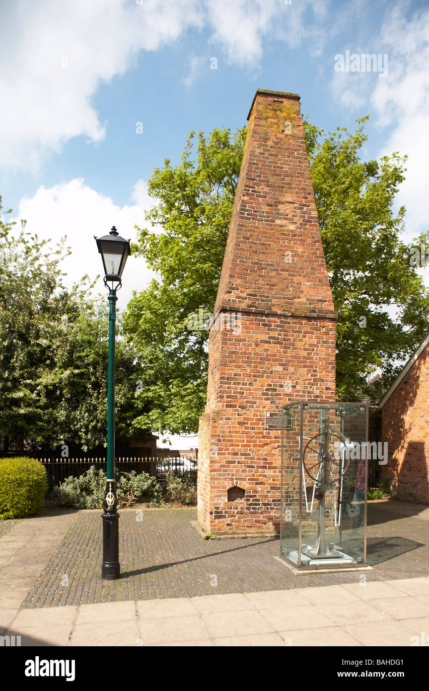 Millennium clock and chimney in Nantwich UK Stock Photo