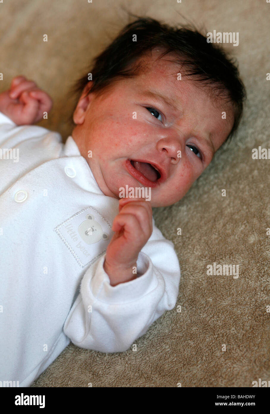 A baby crying. Stock Photo