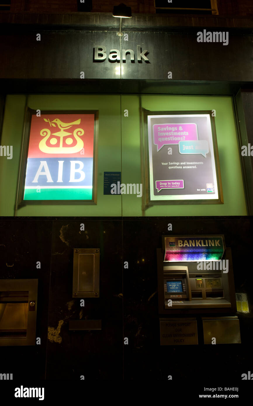 Allied Irish Bank Baggot St Dublin Stock Photo