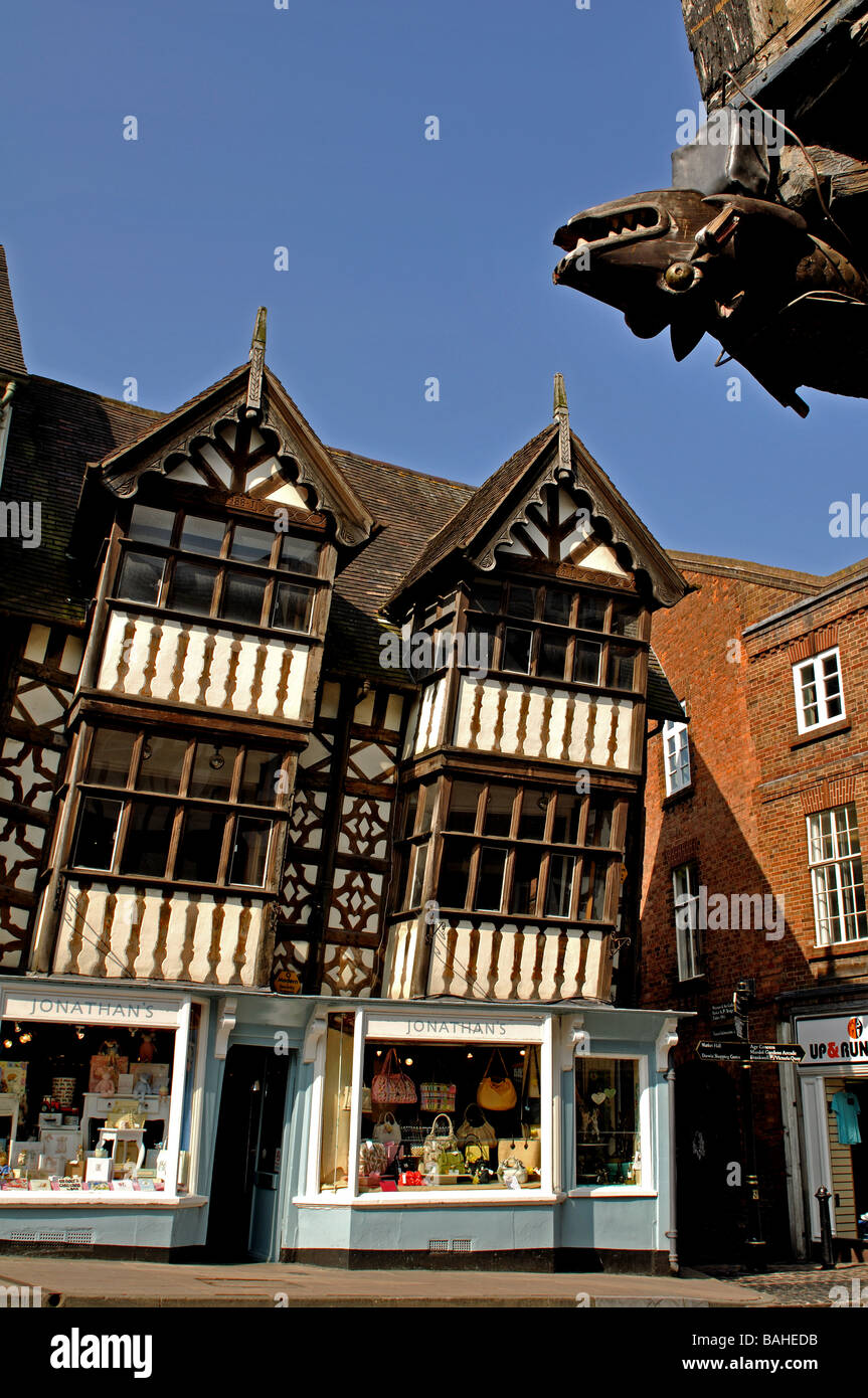 Leaning house in Mardol, Shrewsbury, Shropshire, England, UK Stock Photo Alamy