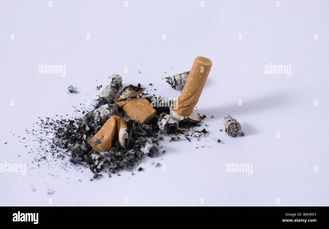 stubbed cigarettes cigarette ash butt Stock Photo Alamy