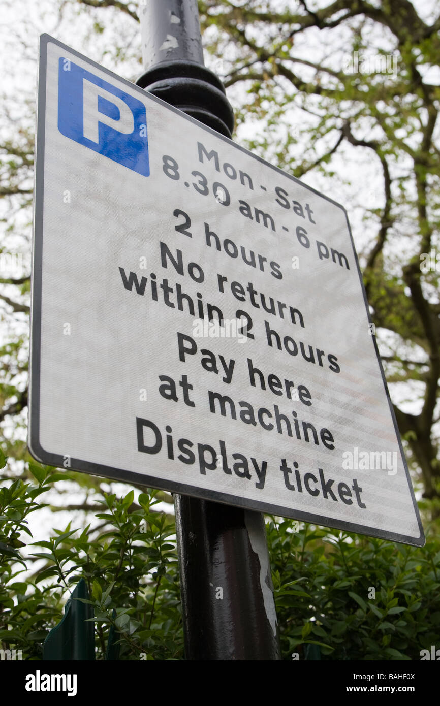 'Pay and Display' Parking sign Stock Photo