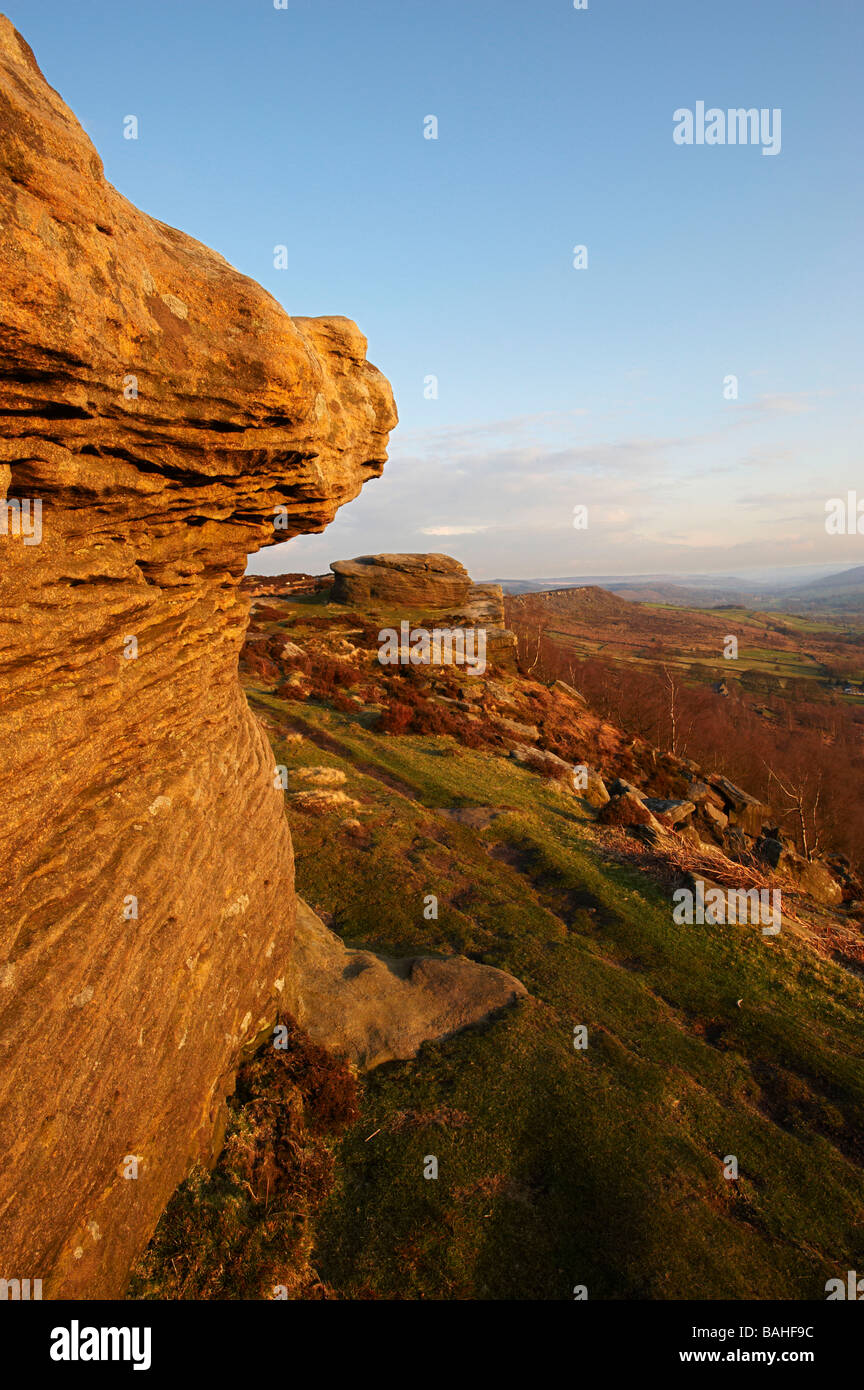 Curbar Edge Derbyshire UK Stock Photo