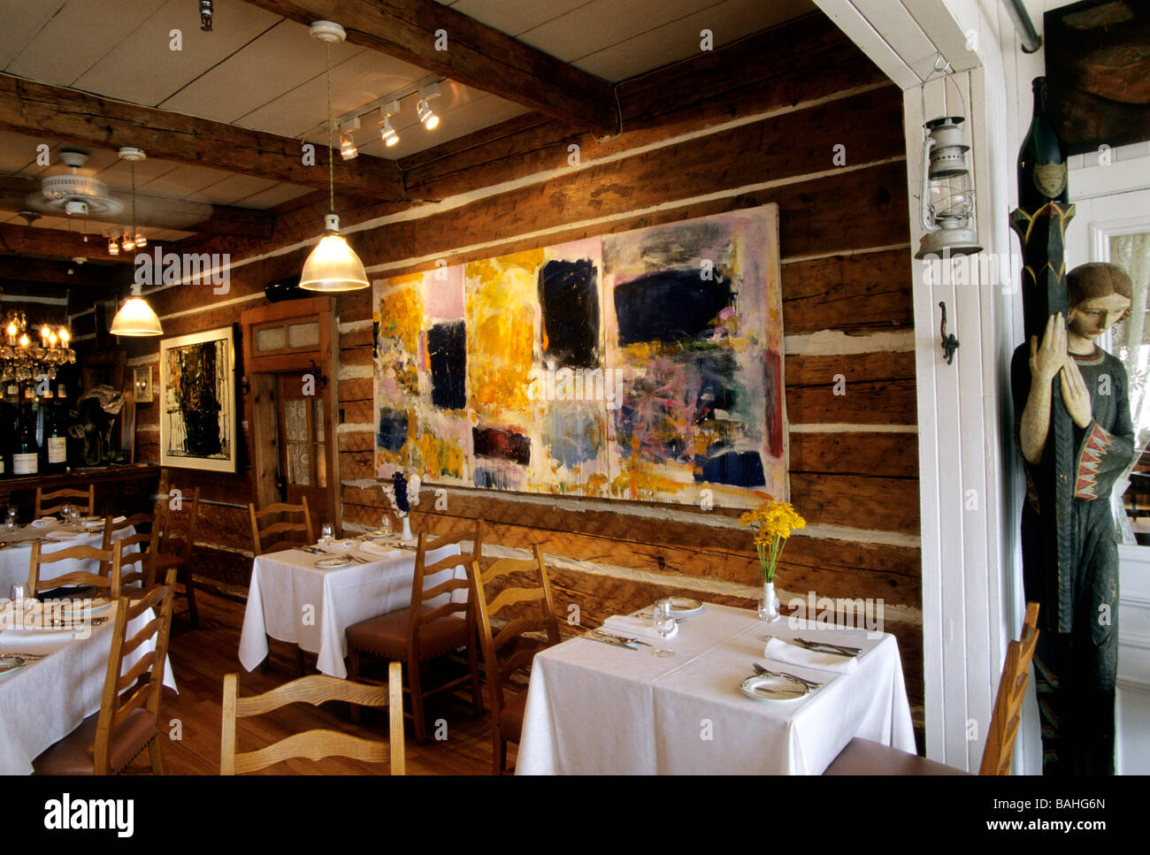 restaurant, sainte marguerite du lac masson, quebec, canada, usa Stock