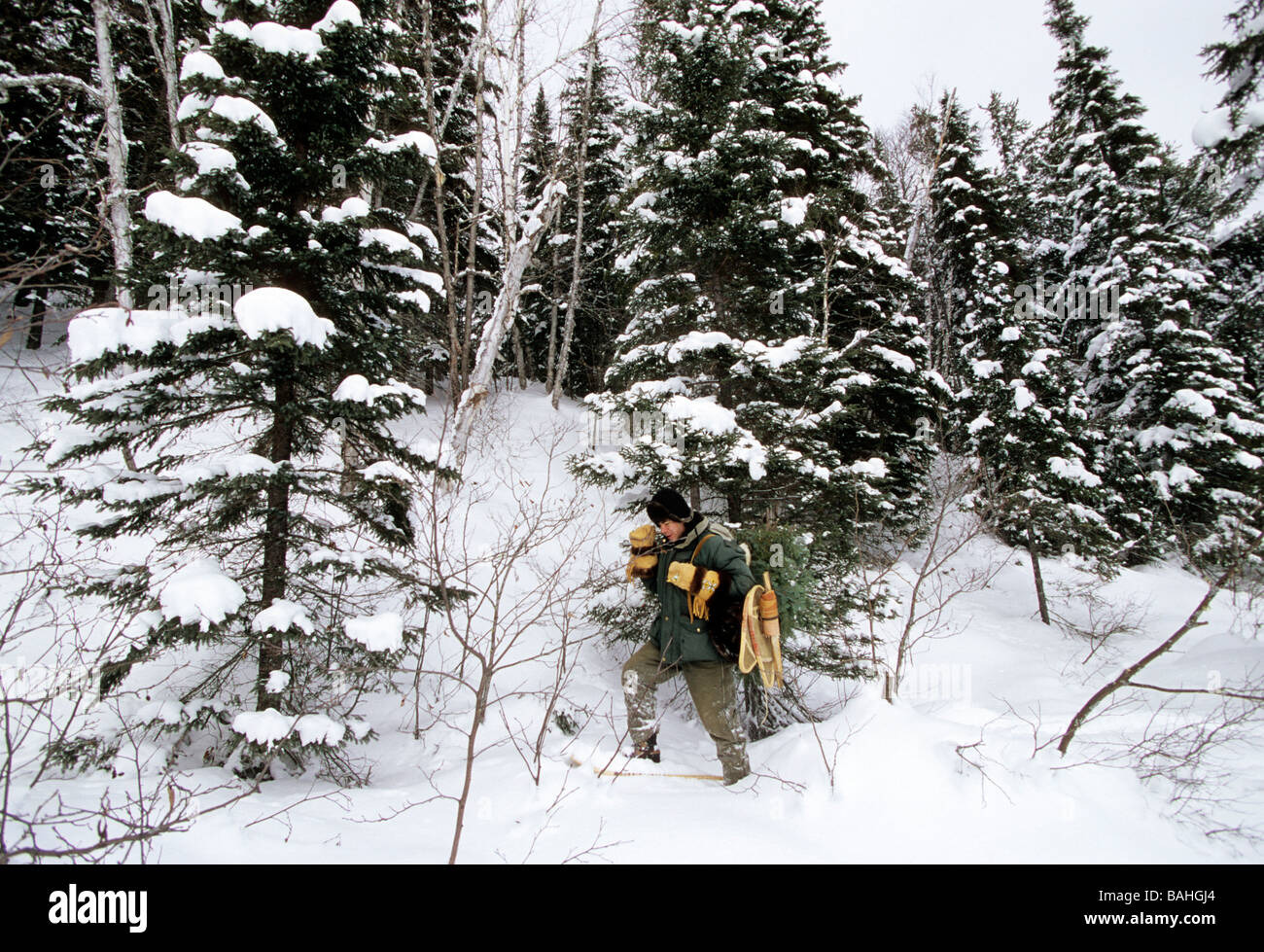 reserverin indian innu, saint hedwidge, quebec, canada, usa Stock Photo