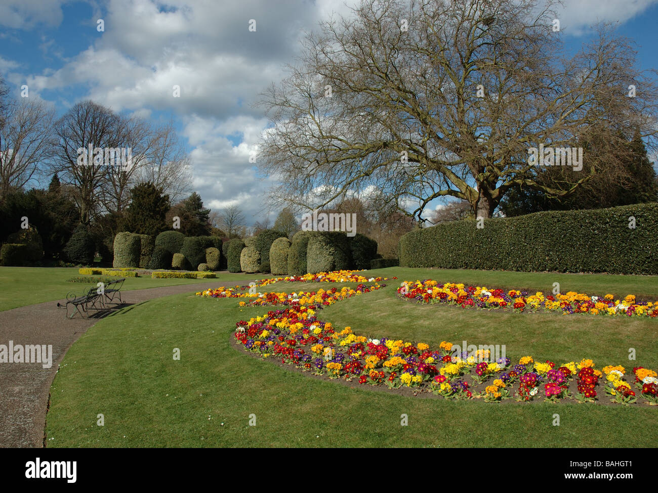 flowerbeds, Abbey Park, Leicester, England, UK Stock Photo Alamy