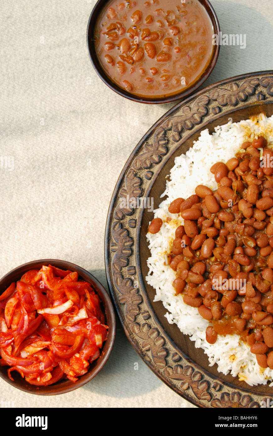 Red Kidney beans cooked with turnips[shalgam] tomato onion gravy with