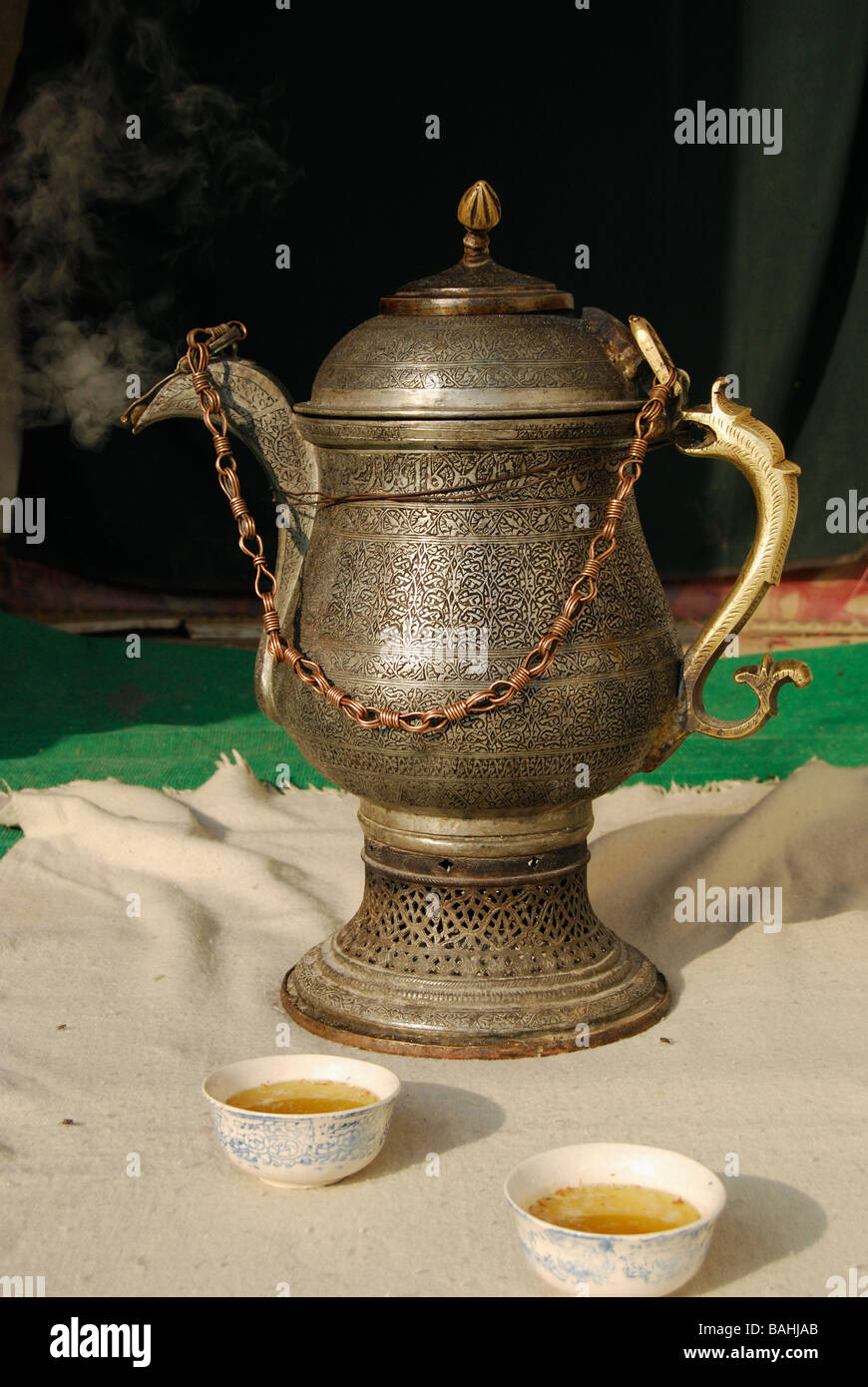 Kashmiri Tea is made from boiling kashmiri green tea leaves with