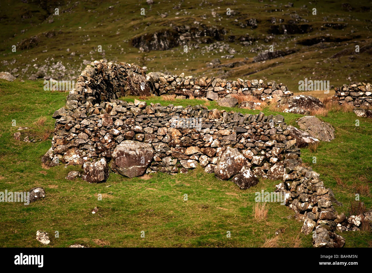 Stone Walls Ireland Stock Photo