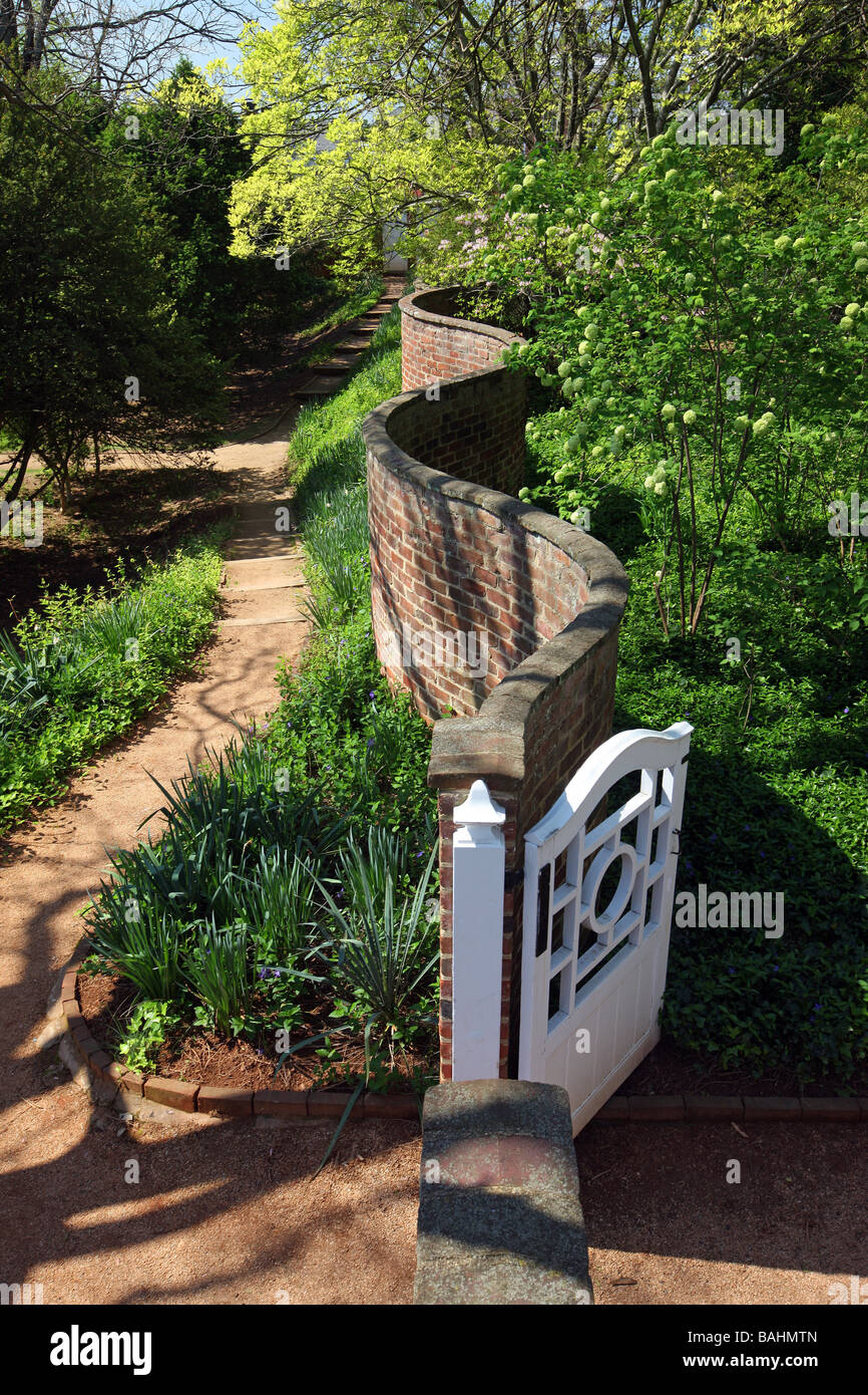 The pavilion gardens and architecture at the University of Virginia
