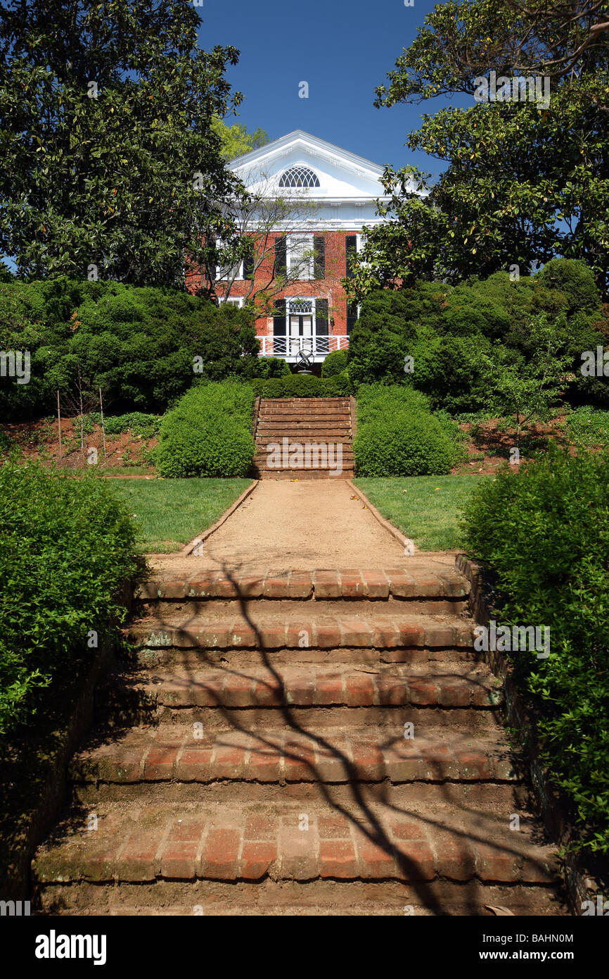 The pavilion gardens and architecture at the University of Virginia
