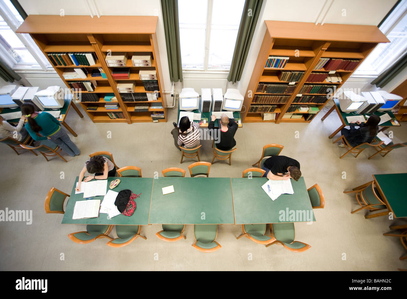 students in a school library upper view Stock Photo - Alamy
