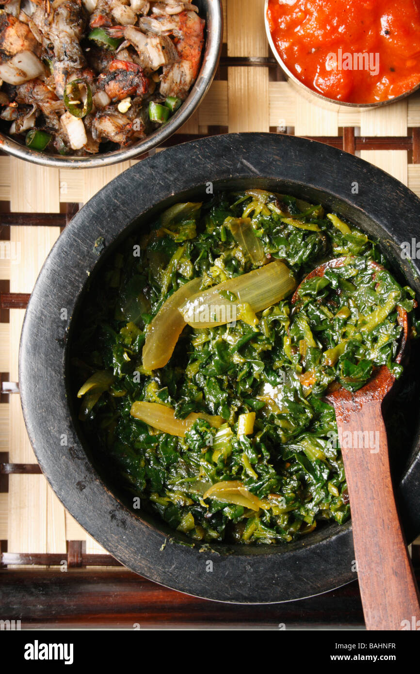 Saag Bhaji is a Vegetarian delights of fresh chopped spinach cooked