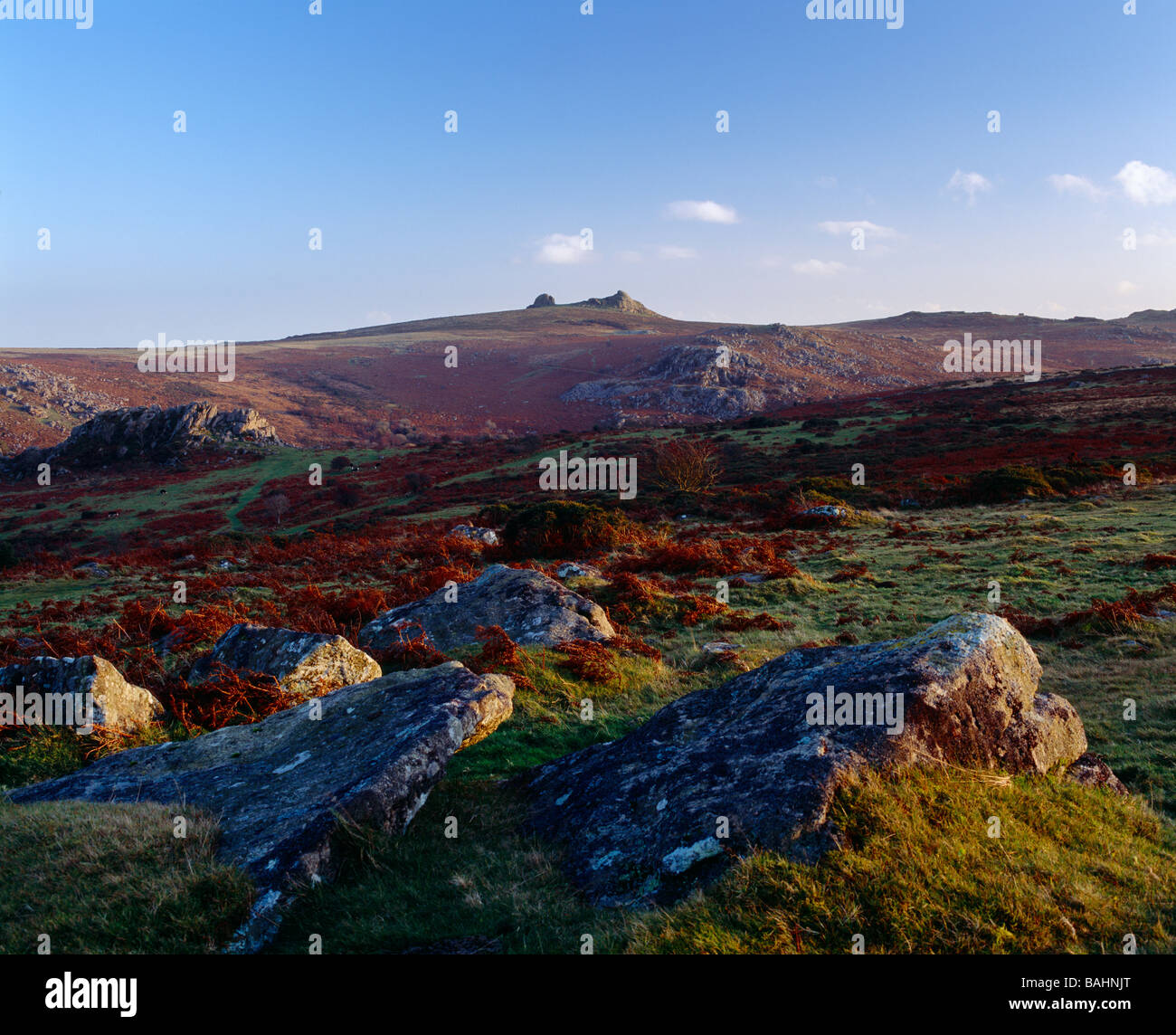 Dartmoor national park in the distance hires stock photography and