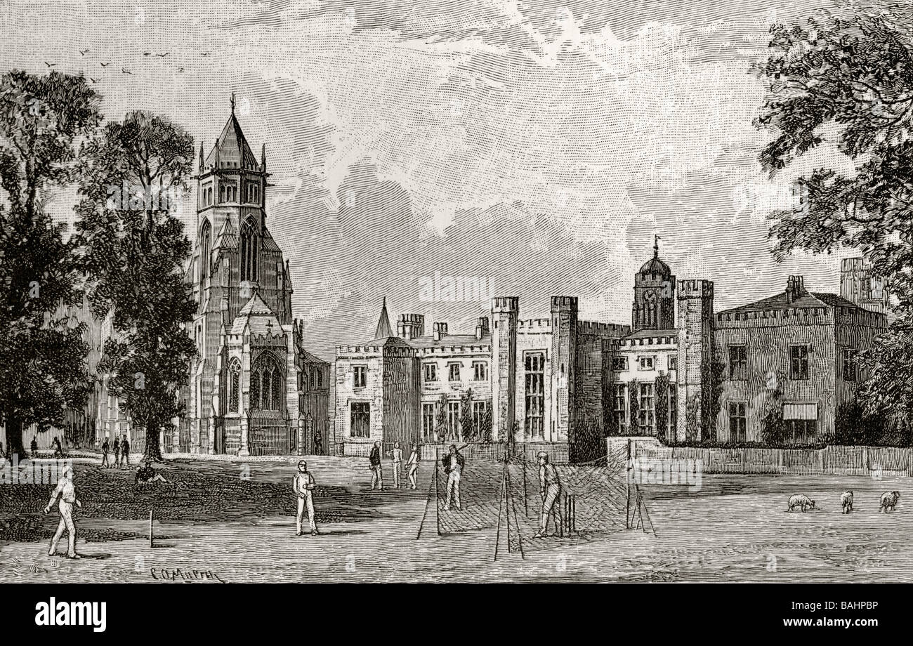 Rugby School, Rugby, Warwickshire, England. From the book The English Illustrated Magazine, 1891 - 1892. Stock Photo