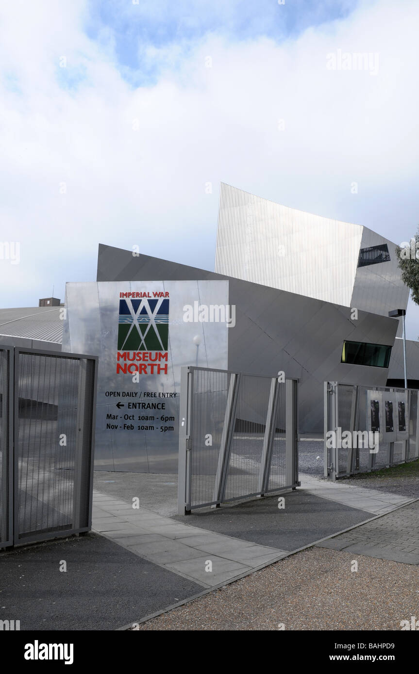 Entrance to The Imperial War Museum North, Manchester, England, UK