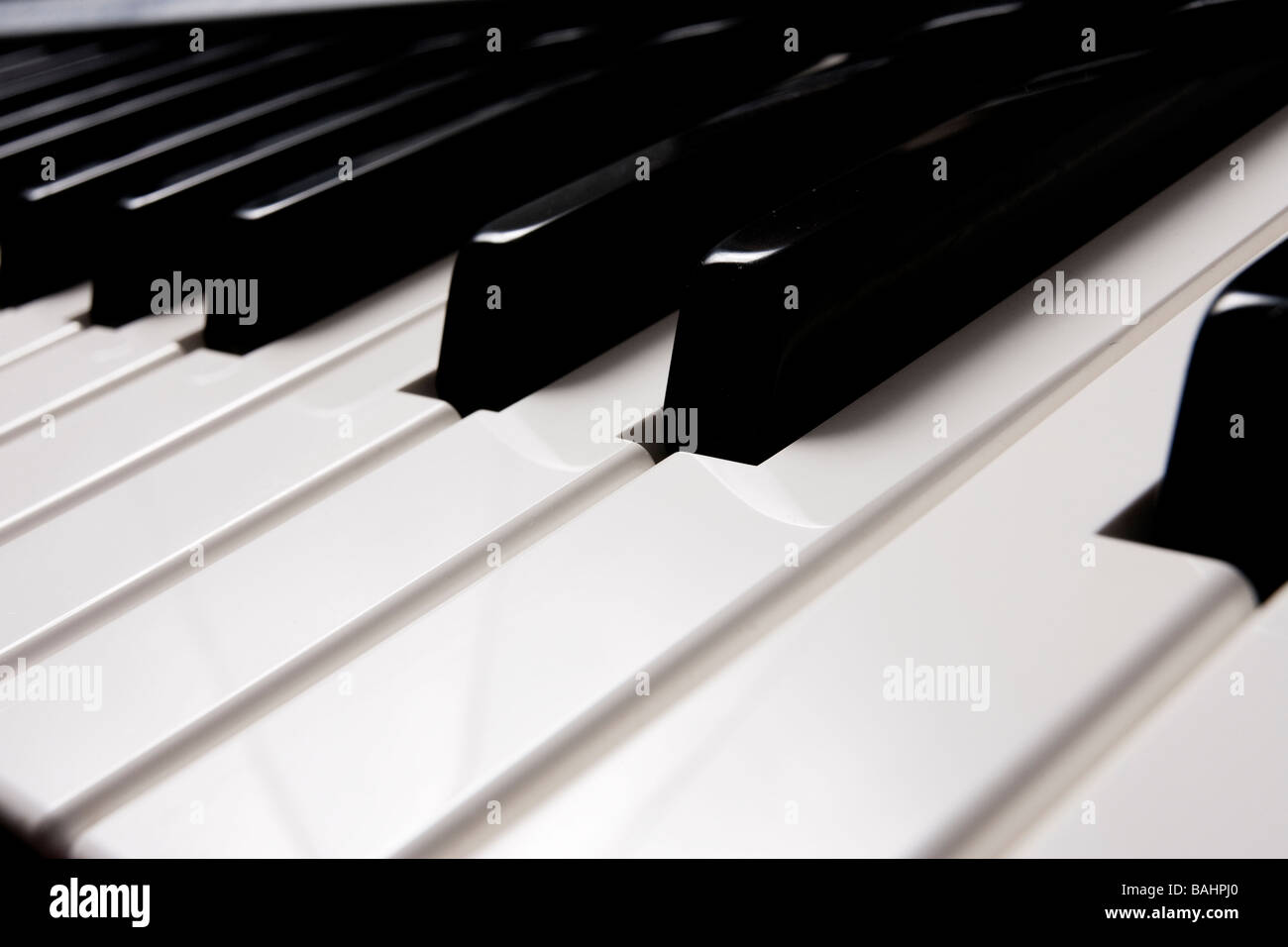 Close up detail of piano keyboard Stock Photo
