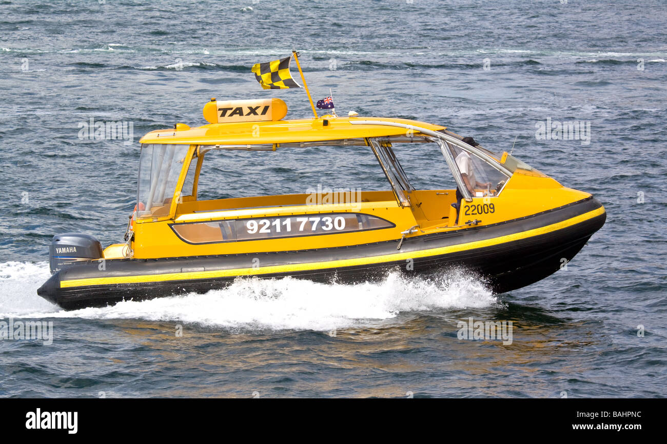 Water Taxi in Sydney Harbour Stock Photo