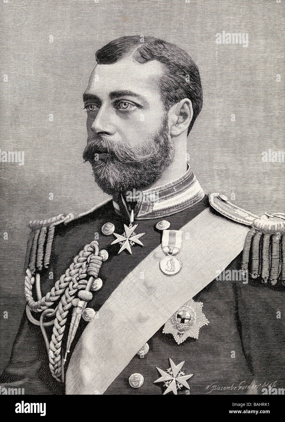 Prince George of Wales, later King George V. George Frederick Ernest Albert, 1865 - 1936. Stock Photo