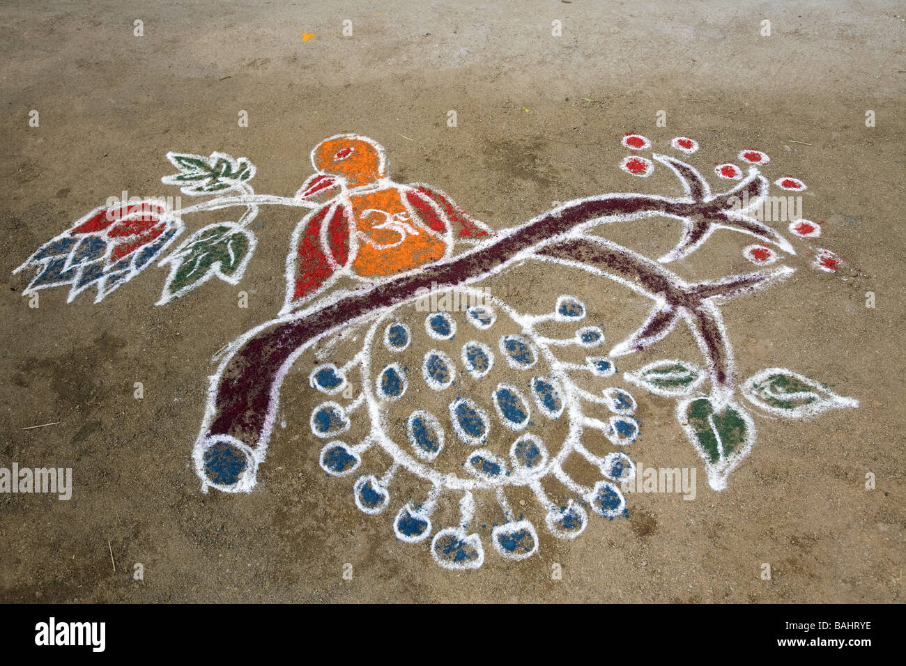 Bull Rangoli Rangoli festival designs in indian hi-res stock photography and images ...