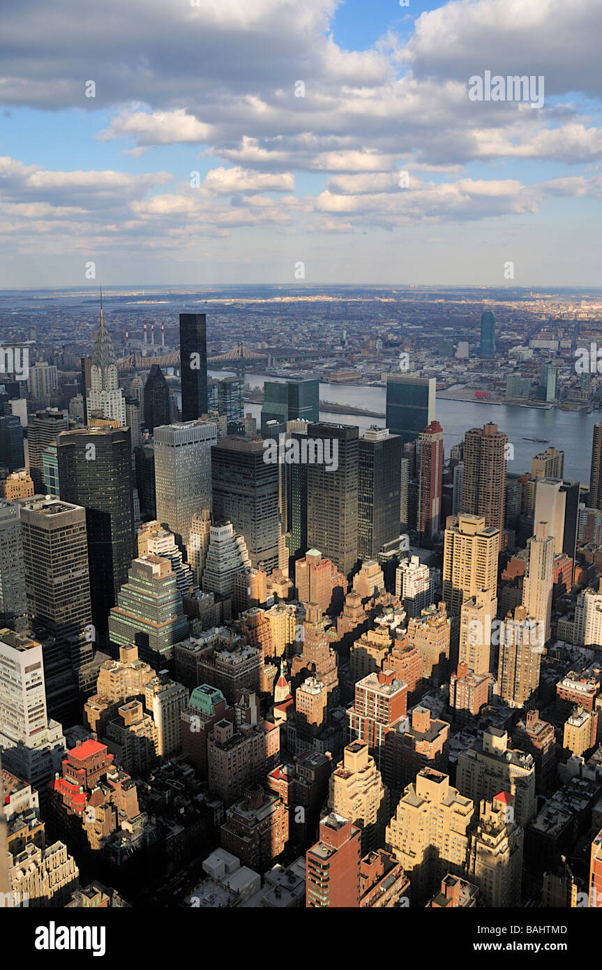 view from observation deck, empire state building, new york Stock Photo ...