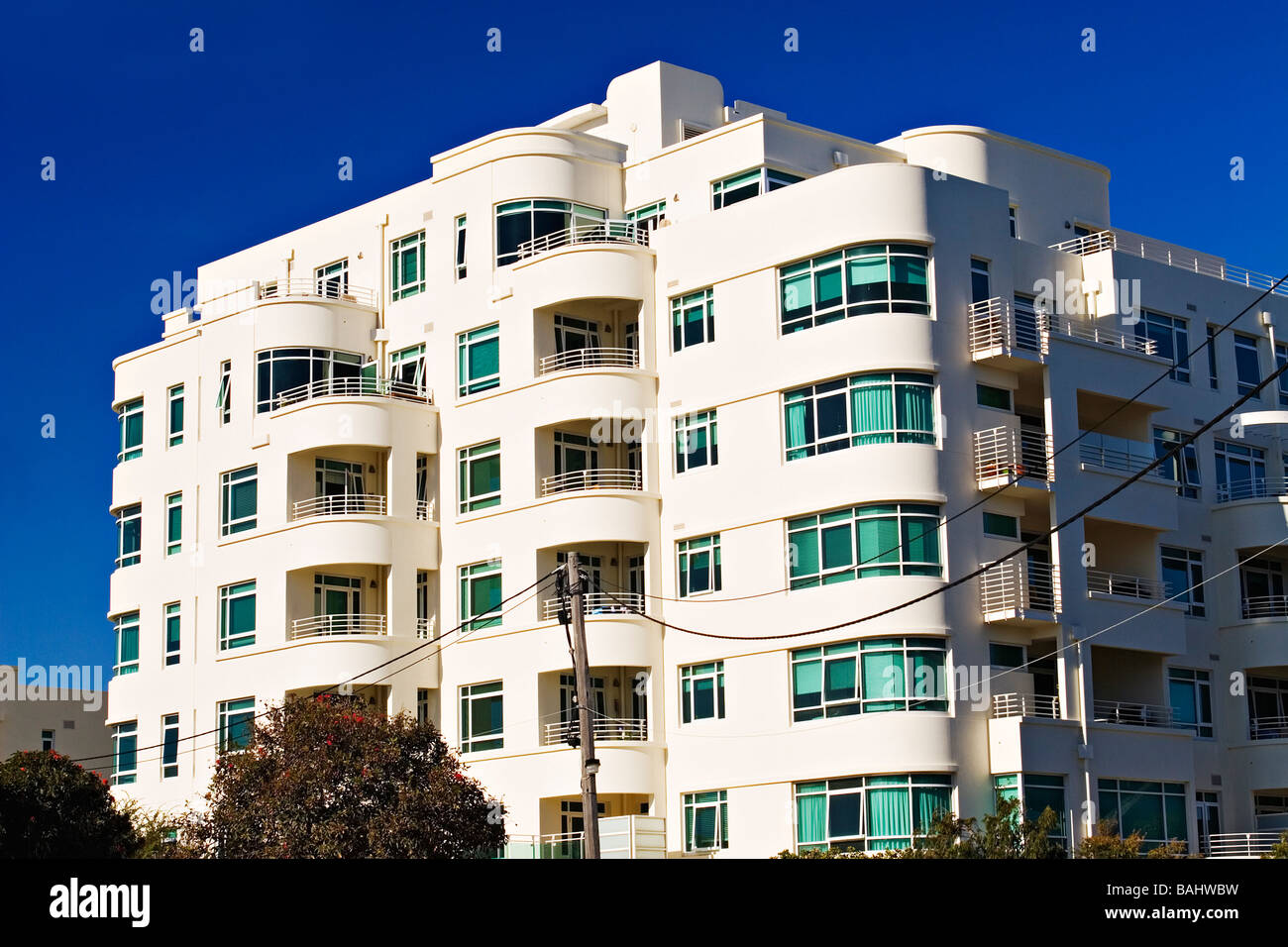 Architecture / Modern residential apartments.The location is the Suburb of Port Melbourne / Melbourne Victoria Australia. Stock Photo