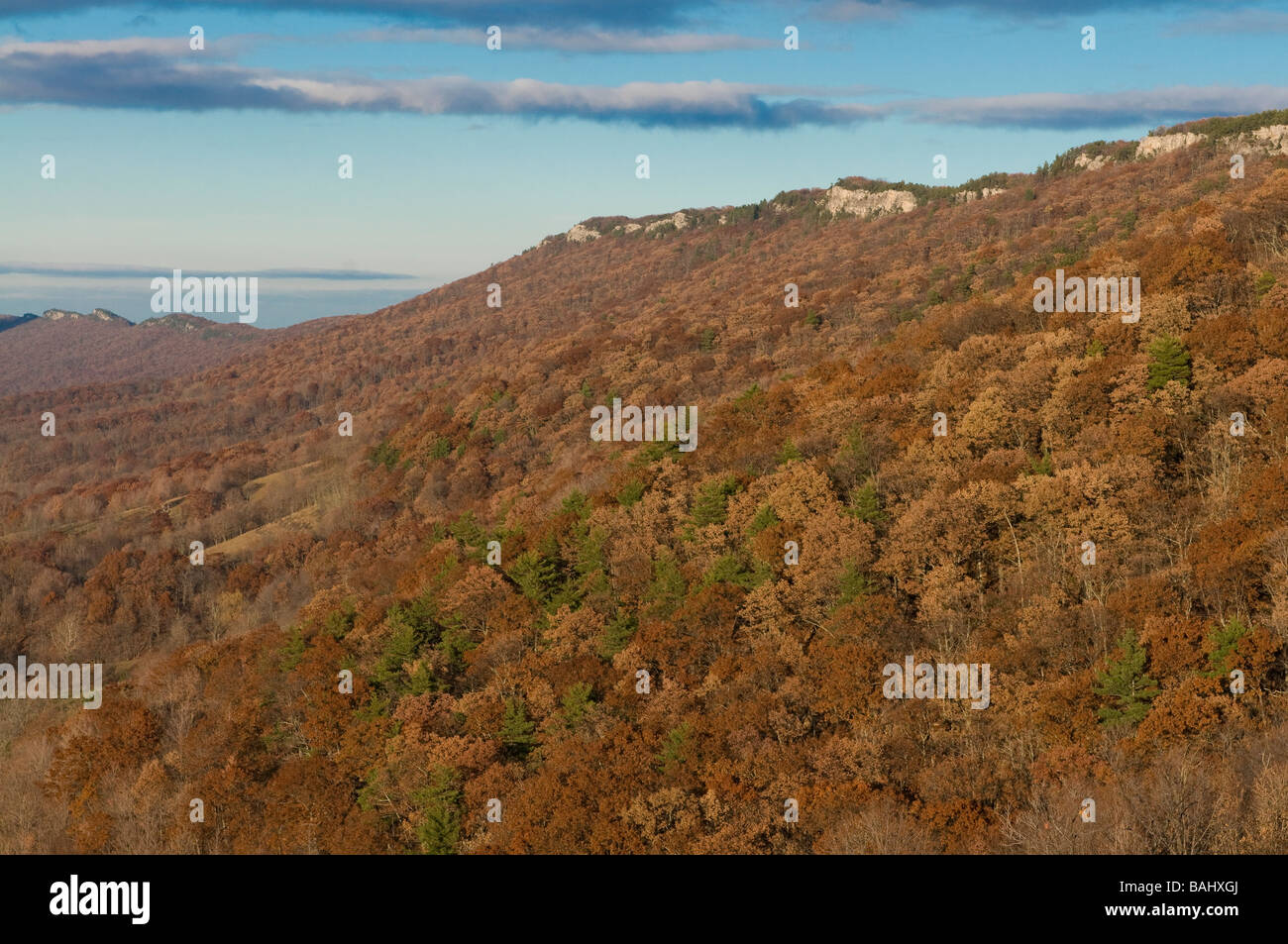 Vast landscape around Allegheny Mountains West Virginia United States of America Stock Photo