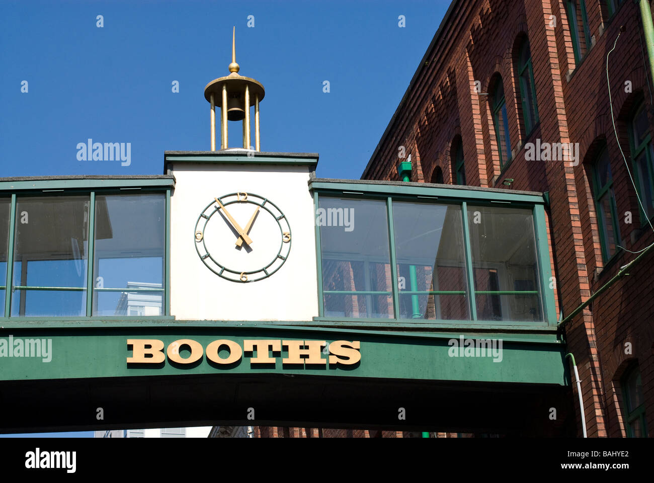 Booths Clock Preston Stock Photo Alamy