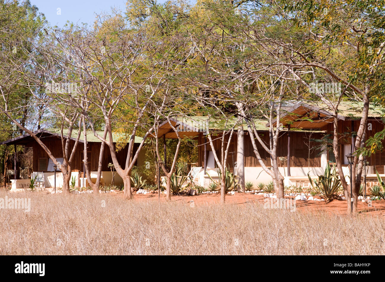 Bungalows in the Berenty Private Reserve Madgascar Africa Stock Photo