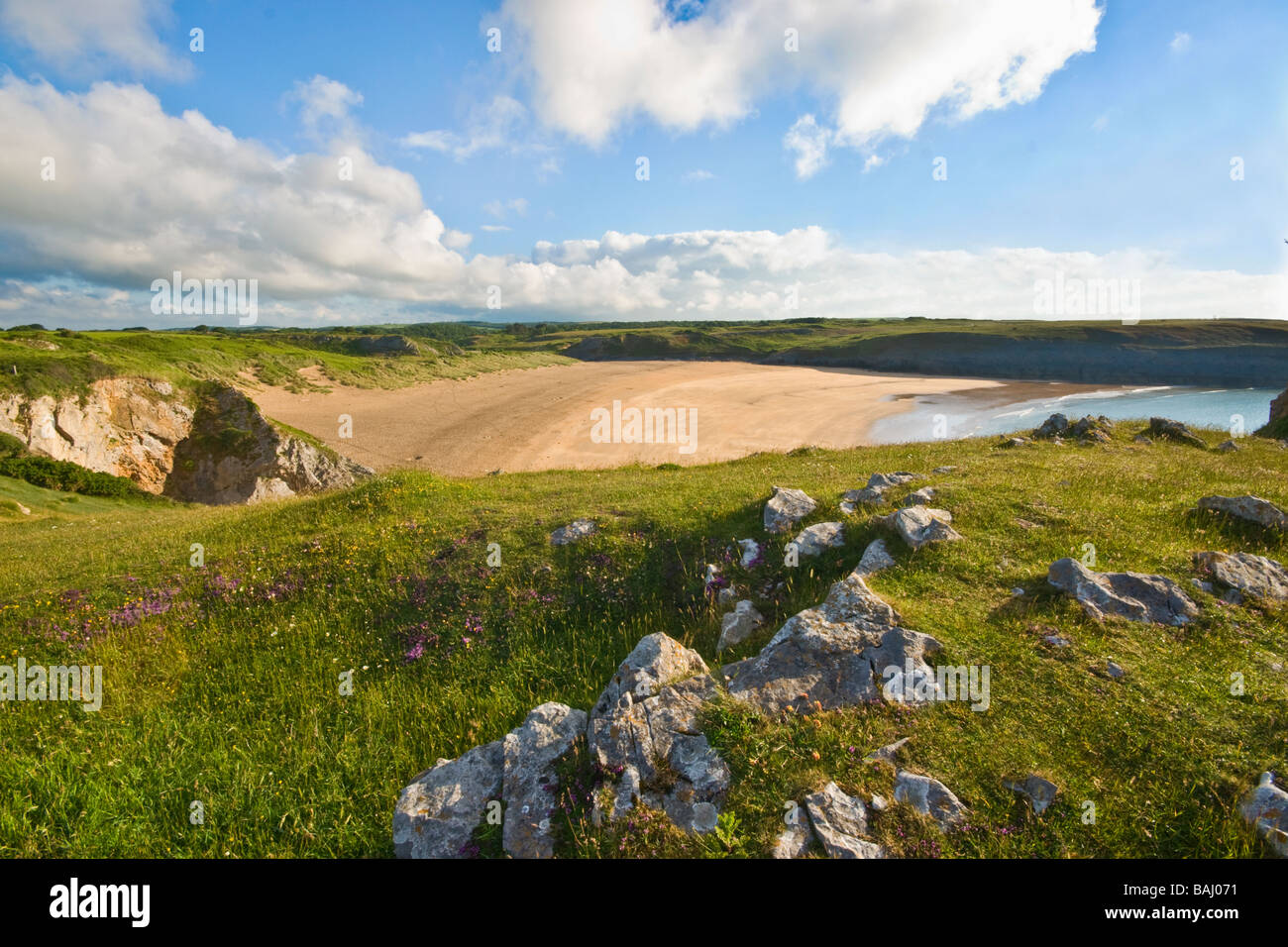 The beach at Broad Haven South, Pembrokeshire, Wales Stock Photo