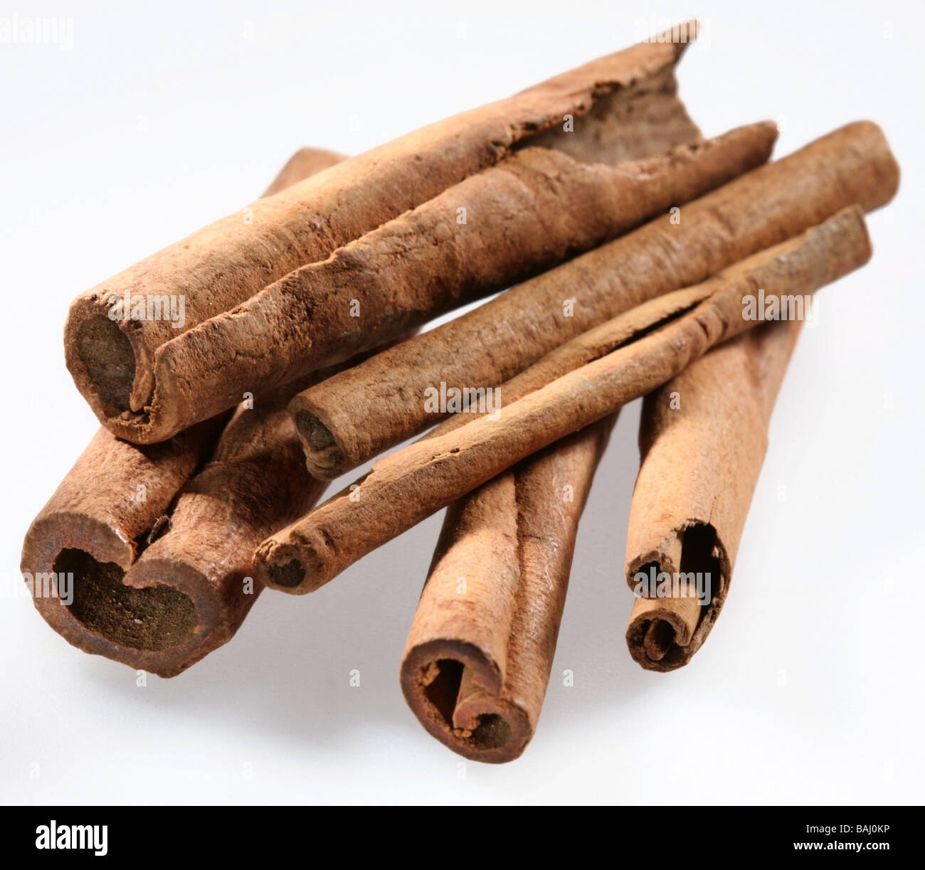 Cinnamon on a white background Stock Photo