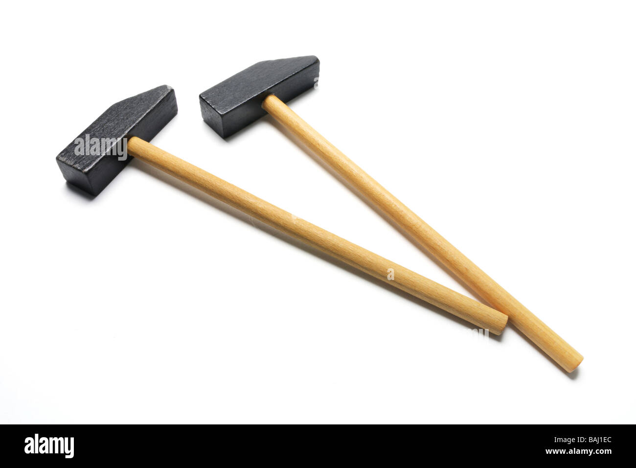 Wooden Hammers Stock Photo