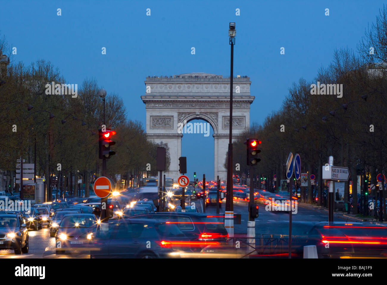 Arc De Triomphe at Night Stock Photo - Alamy