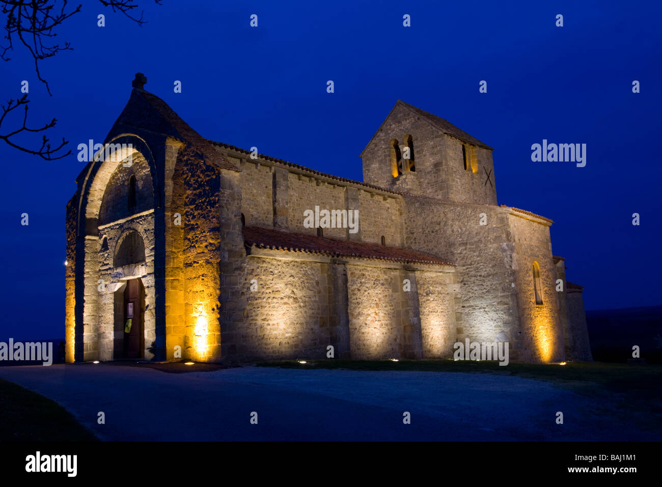 Eglise St Laurent de Chatel De Neurve Stock Photo