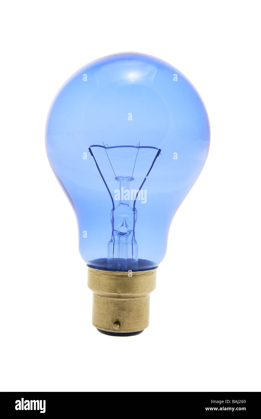 Blue Light Bulb Stock Photo Alamy