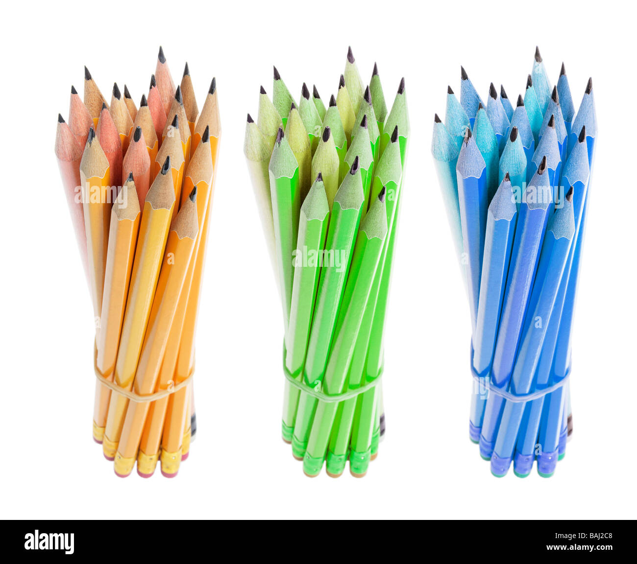 Bundles of Pencils Stock Photo