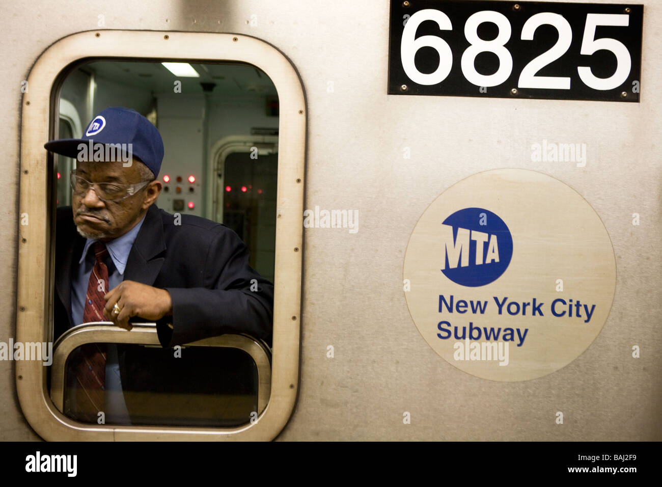 Subway engineer New York City Stock Photo