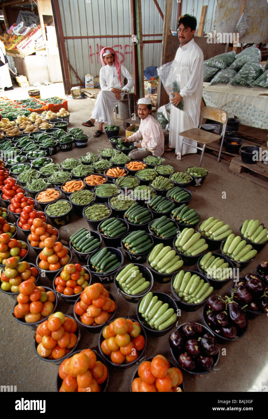 Fresh produce for sale at a farmers market in the Asir Region of the Kingdom of Saudi Arabia