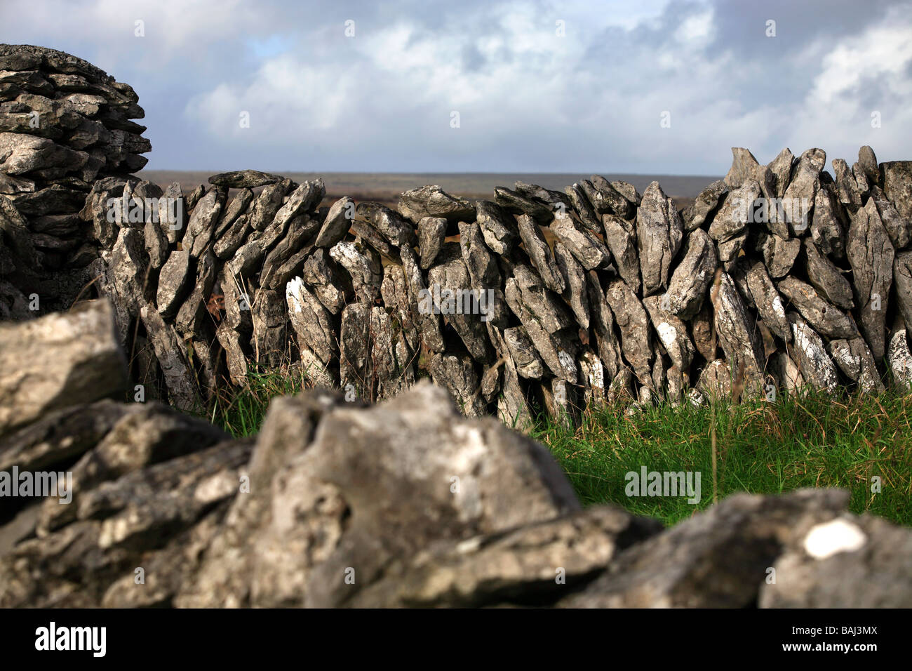 Stone Walls Ireland Stock Photo