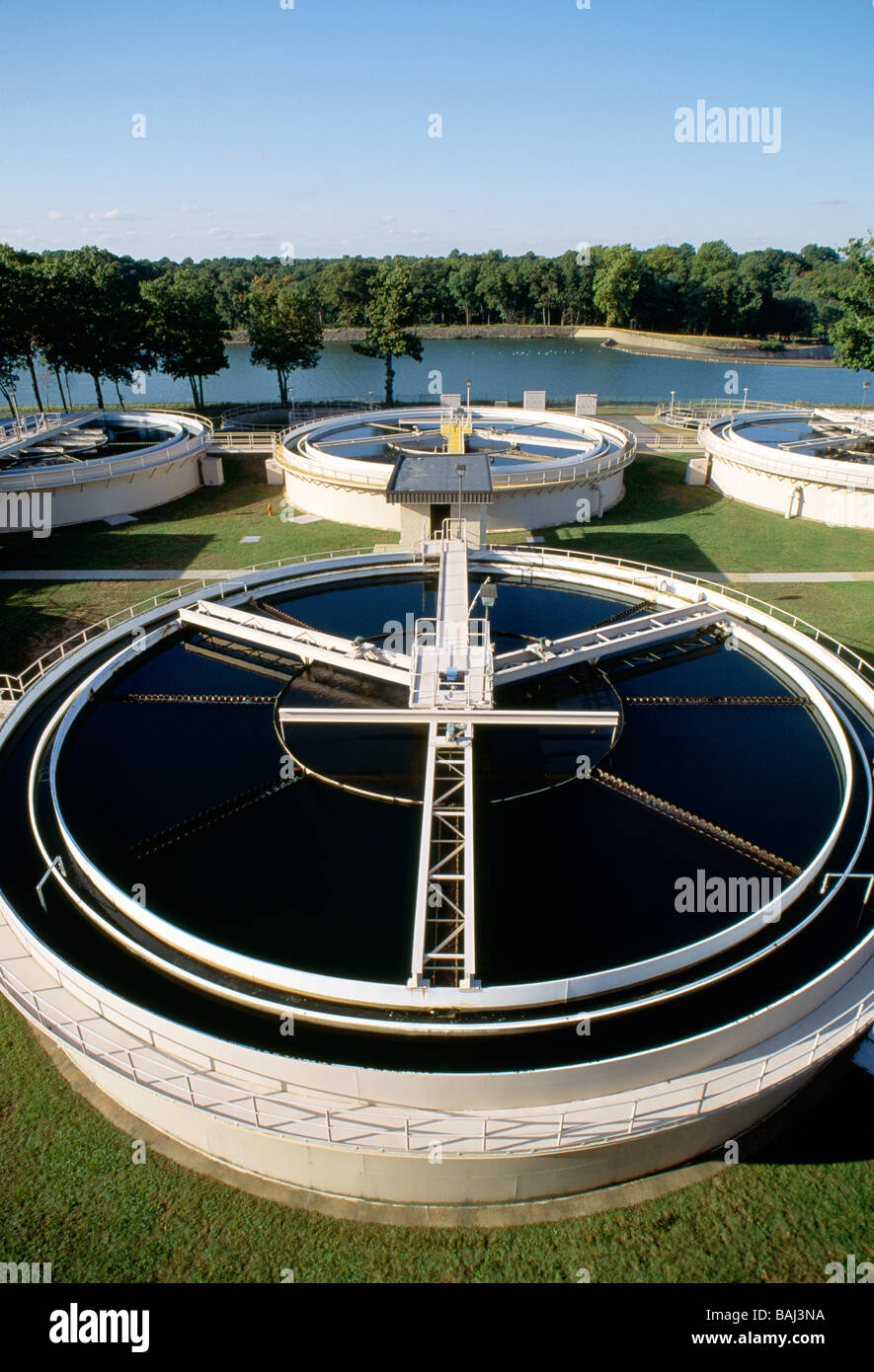 Water treatment and purification plant in New Jersey USA Stock Photo