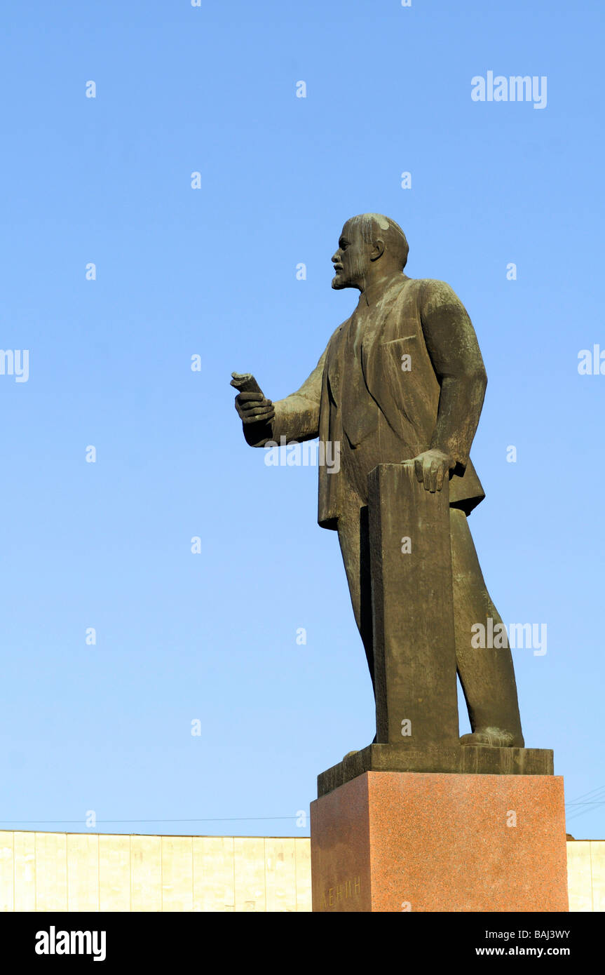 Bronze statue of Russian communist leader Lenin, the founder of the