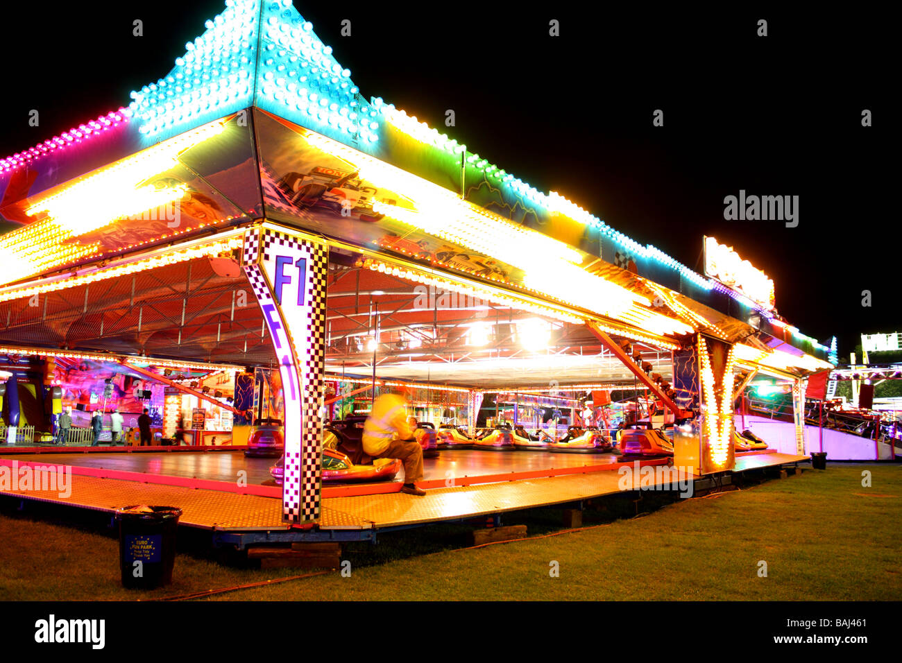 Dodgems / Bumper cars at Bob Wilsons Funfair Ealing London UK April 09
