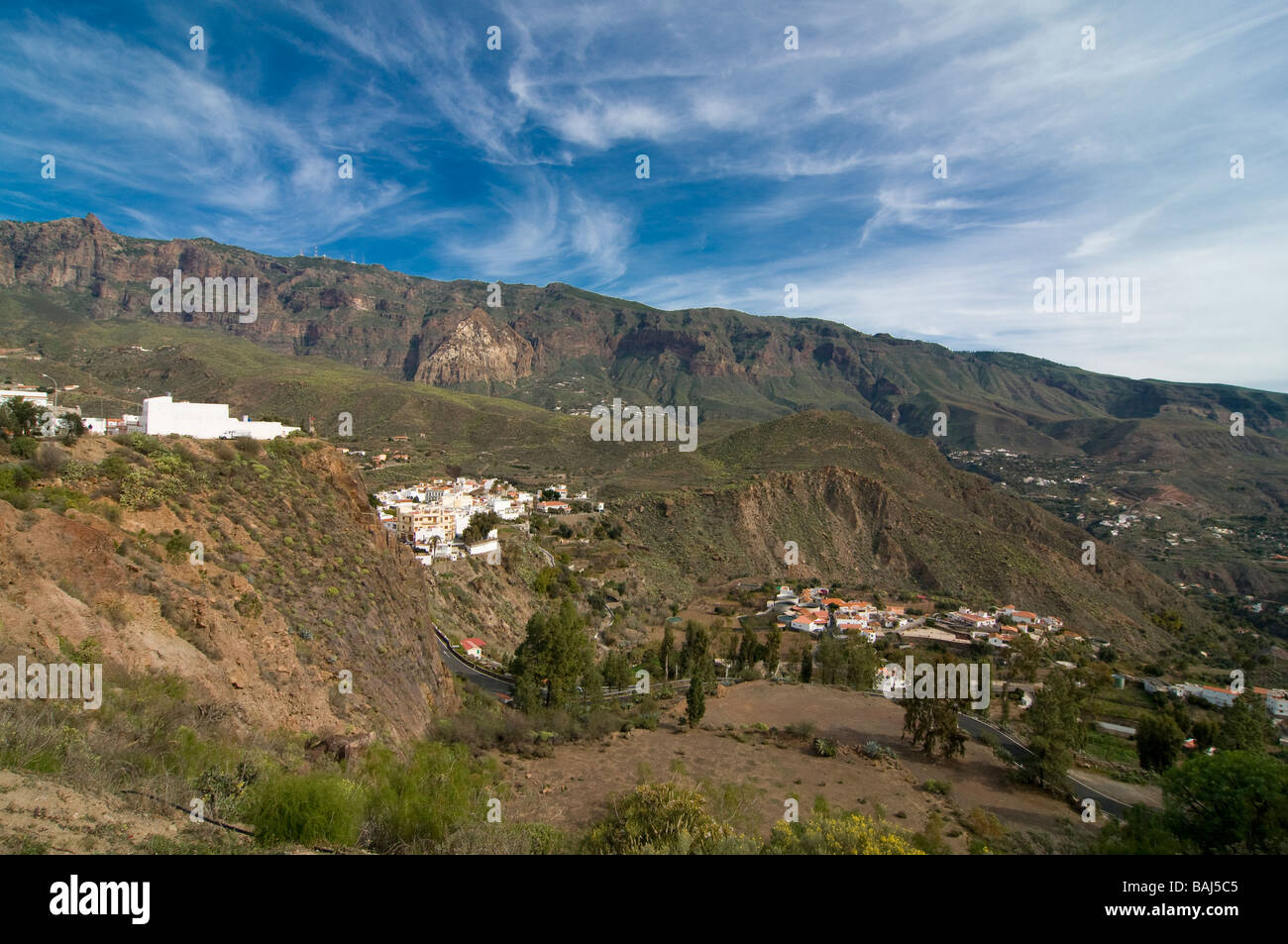 The ravines inside the island of Gran Canaria Canary Islands Spain Stock Photo
