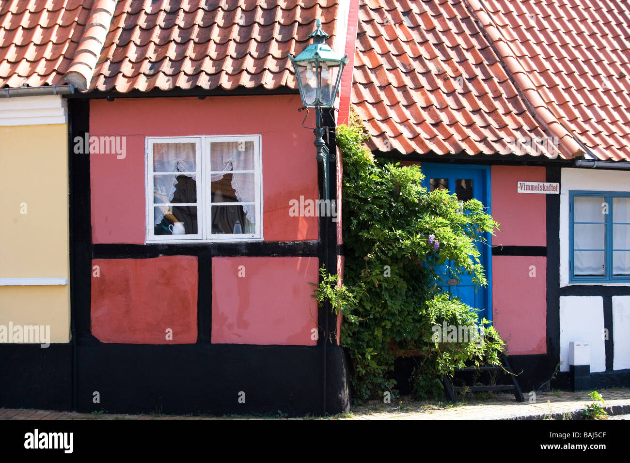 Old traditional homes in Bornholm Denmark Stock Photo Alamy