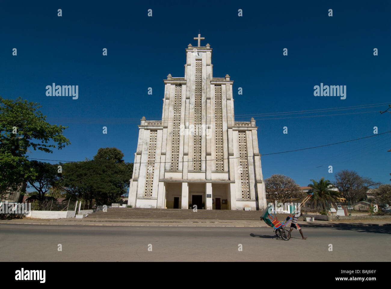 Modern church in Mahajanga Madagascar Africa Stock Photo