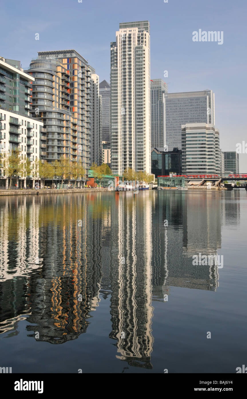 East London Docklands waterside high rise apartments flats development
