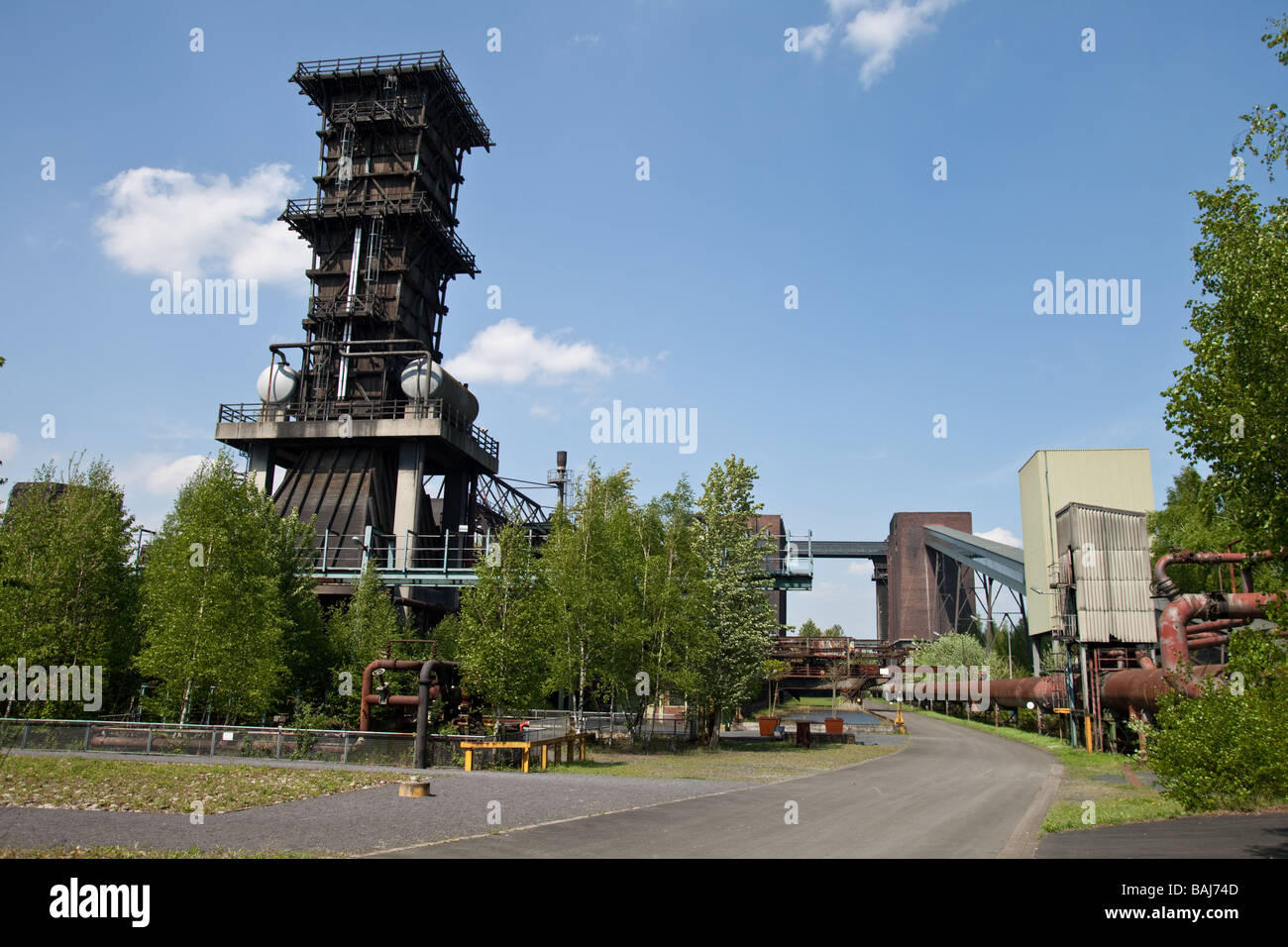 Buildings of Zeche Zollern antique coal mine in NRW, North Rhine - Westphalia, Dortmund, Germany. Stock Photo